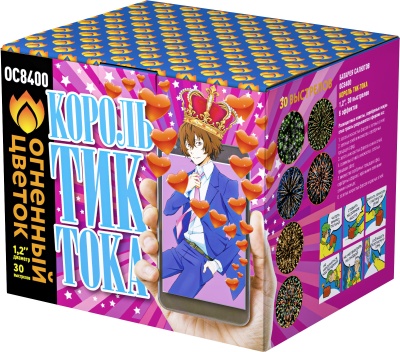 Король Тик-Тока Батарея салютов купить в Лебедяни | lebedyan.salutsklad.ru